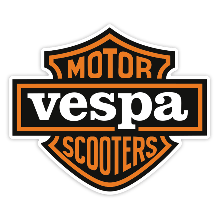 Pegatinas: Emblema Vespa estilo custom