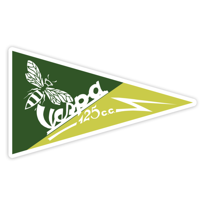 Pegatinas: Emblema Vespa 125cc con Abeja Estilo Retro
