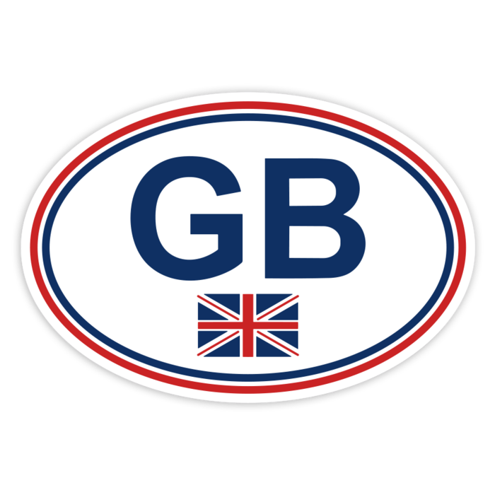 Pegatinas: GB bandera Reino Unido ovalado