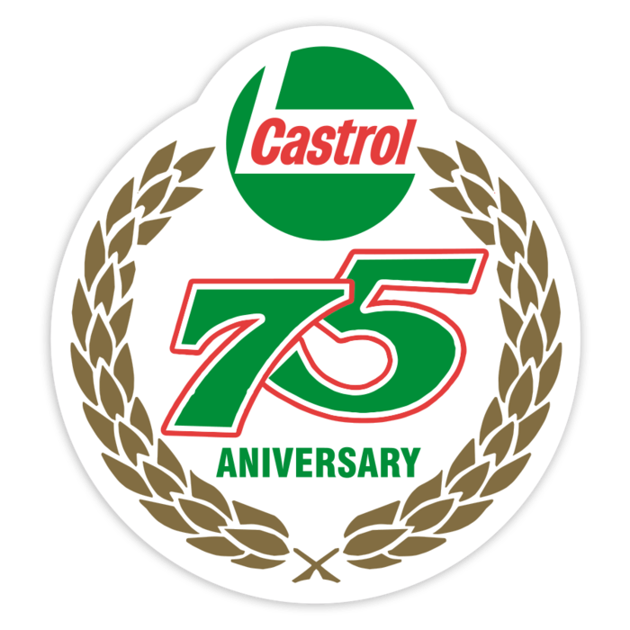 Pegatinas: Castrol 75 aniversario corona