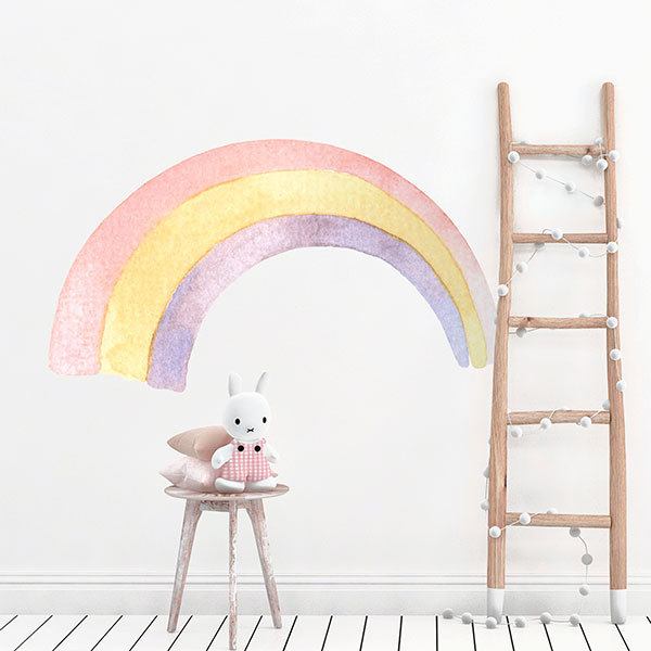 Vinilos Infantiles: Arco íris tricolor