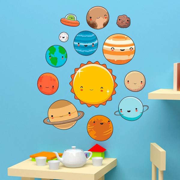 Vinilos Infantiles: Kit Planetas del espacio