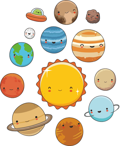 Vinilos Infantiles: Kit Planetas del espacio
