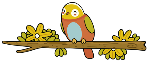 Vinilos Infantiles: Pájaro 1 sobre rama en invierno