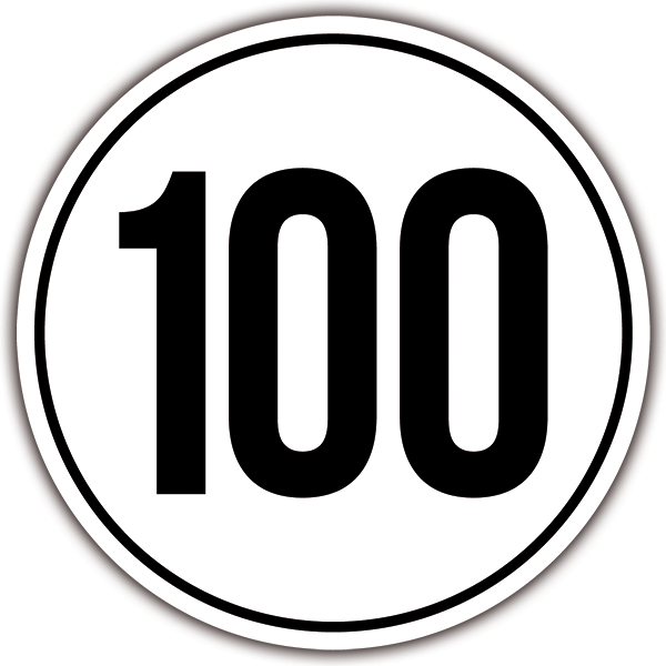 Pegatinas: Velocidad 100km/h