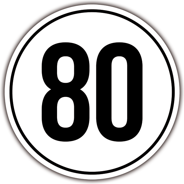 Pegatinas: Velocidad 80km/h