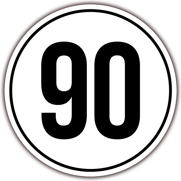Pegatinas: Velocidad 90km/h