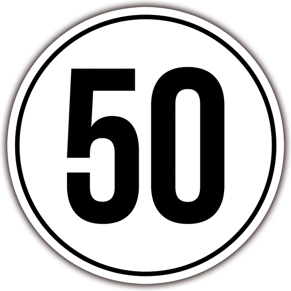 Pegatinas: Velocidad 50km/h
