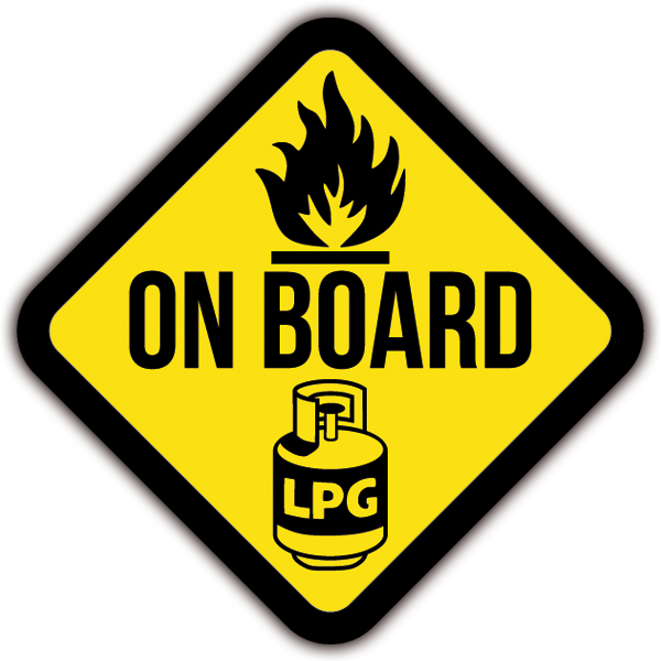 Vinilos autocaravanas: Señal LPG a bordo