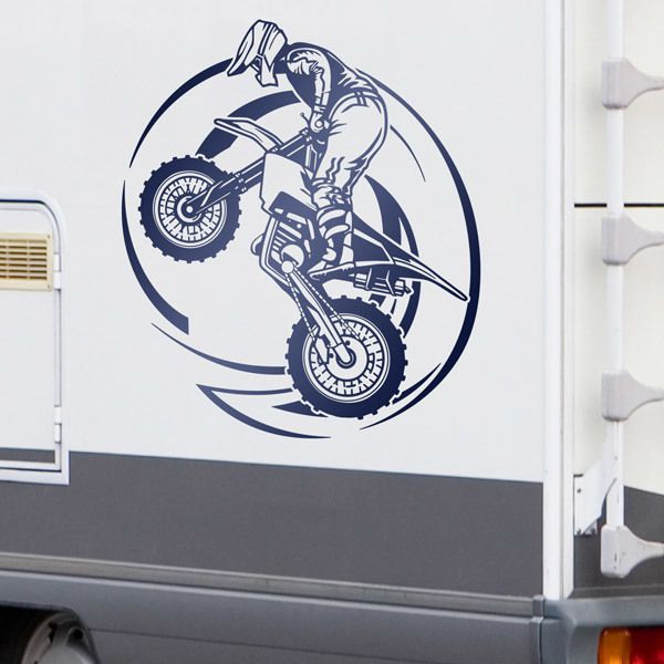 Dirtbike-pegatinas De Pegatina Con Diseños Deportivos Para Pared