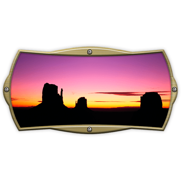 Pegatinas: Marco rectangular Gran Cañón al atardecer