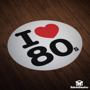 Pegatina I Love 80s