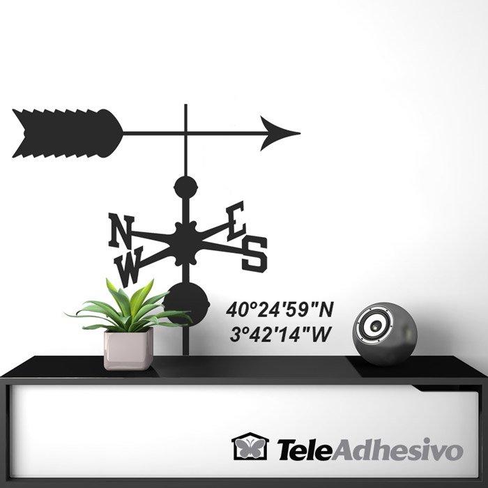 Decorar con coordenadas GPS en vinilo