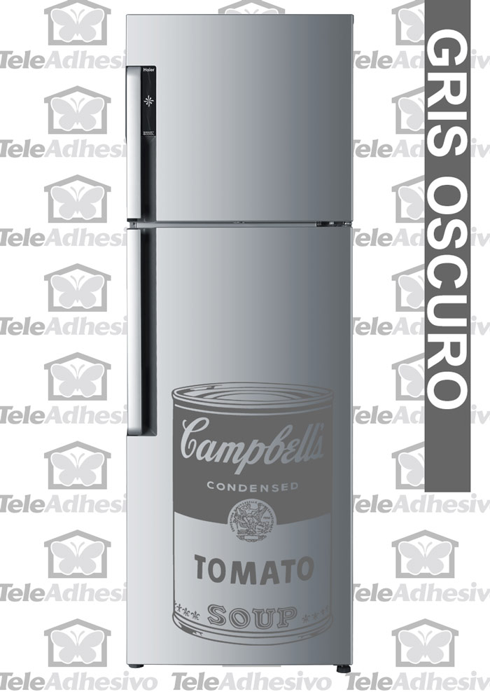 Nevera con vinilo de lata Campbell's - TeleAdhesivo