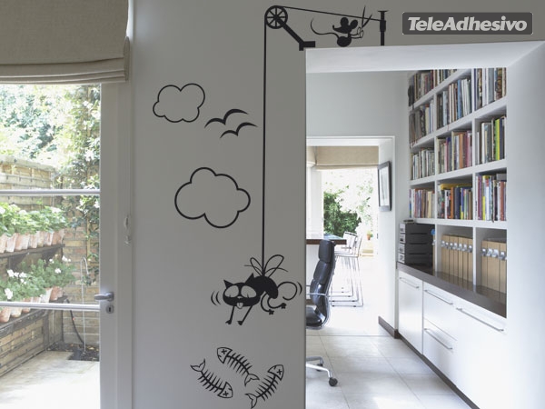 Pelea del ratón y el gato