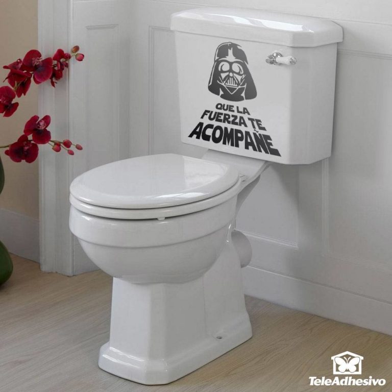 Vinilo adhesivo con el lema de la Guerra de las Galaxias ideal para la decoración de habitaciones juveniles y cuartos de baño