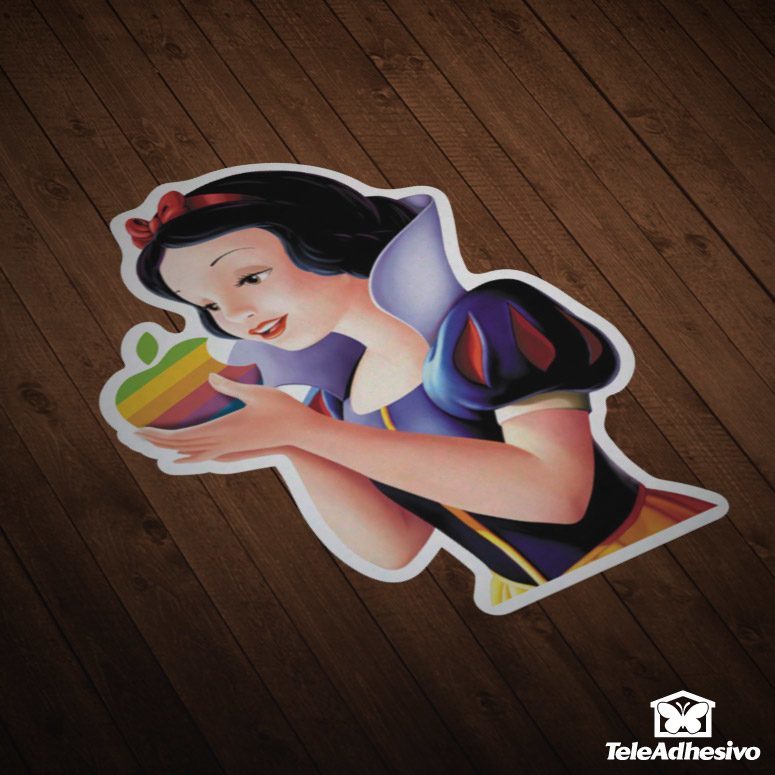 pegatinas-coches-motos-blancanieves-apple