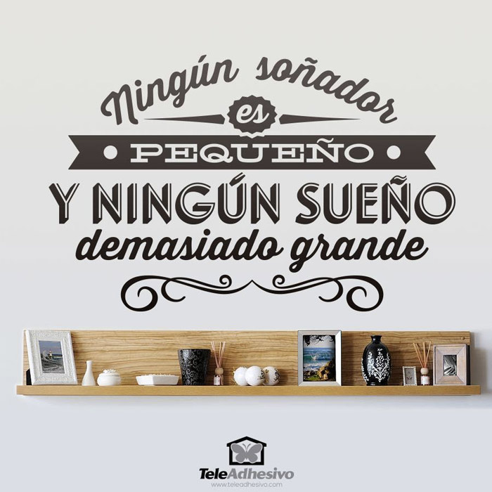 Decoración de pared con texto