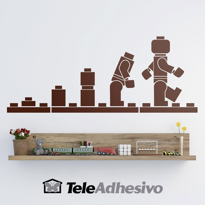 Vinilo de pared evolución de Lego