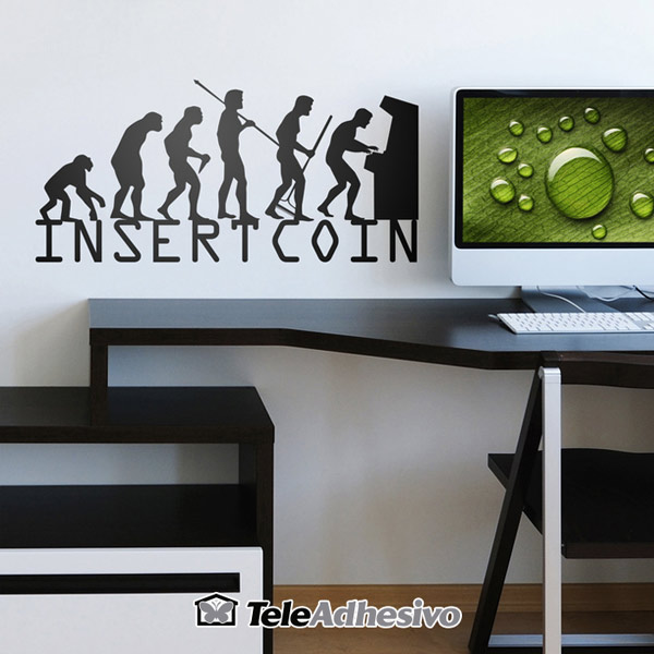 Vinilo pared Insert Coin