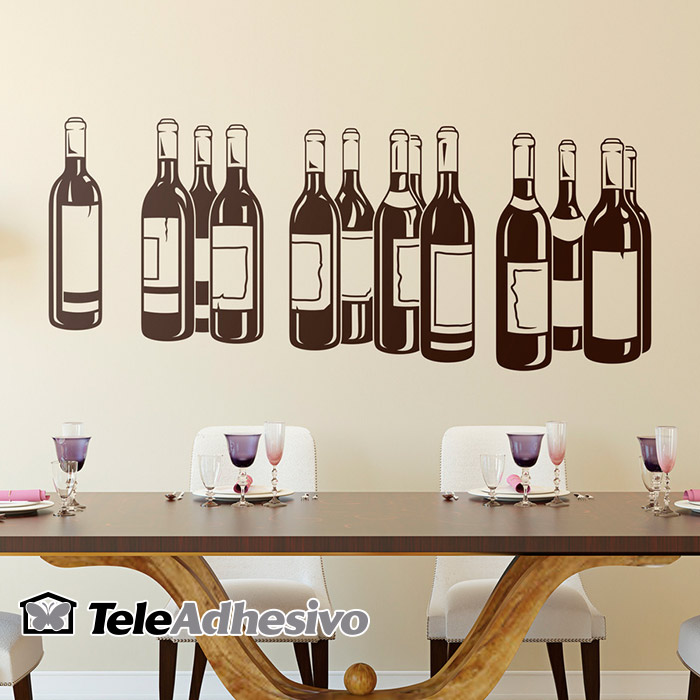 Vinilo botellas de vino