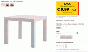 Mesa Lack de Ikea