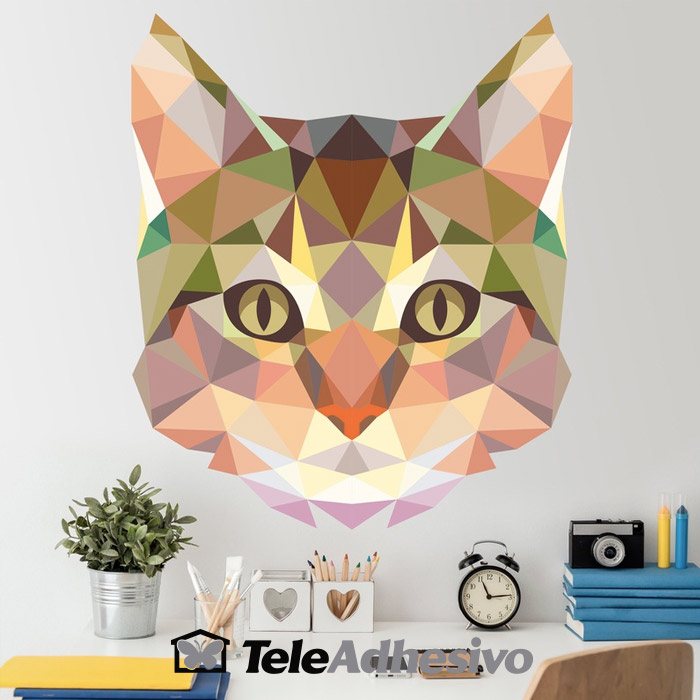 Vinilo origami gato