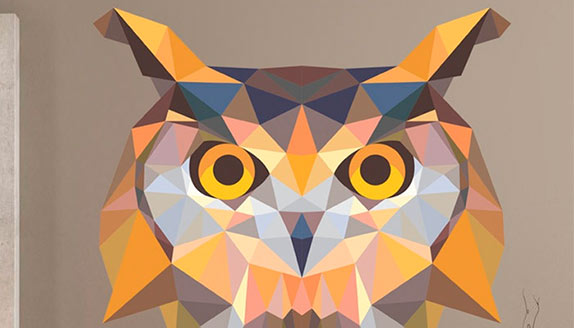 Vinilos de animales de origami