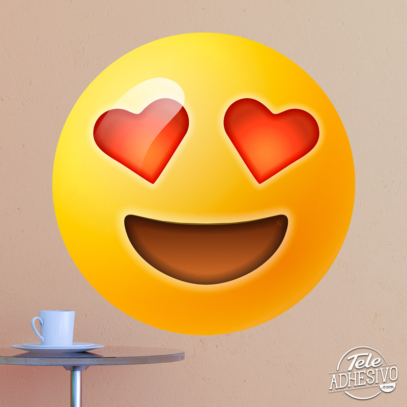 Emoticono emoji vinilo corazones