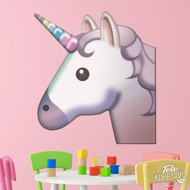 Vinilo emoticono Emoji Unicornio