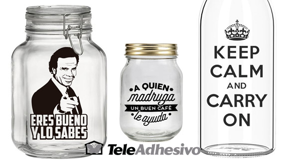 Vinilos para decorar tarros de cristal