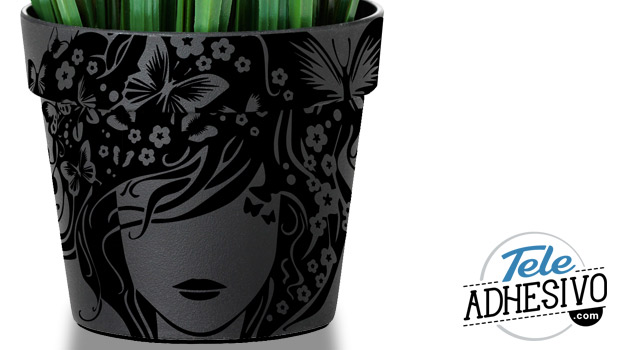 Decorar macetas con vinilo