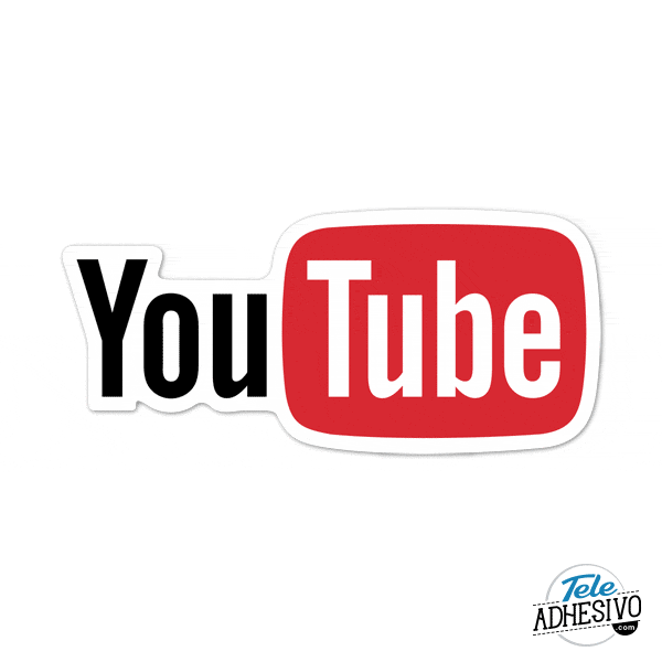 Pegatina logo YouTube