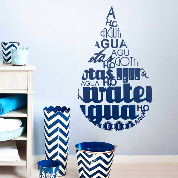 Colores para decorar en invierno Vinilo azul