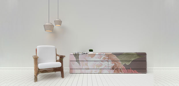 Muebles decorados con vinilos de naturaleza