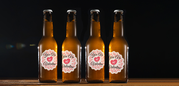 Botellas de cerveza con Pegatinas Personalizadas