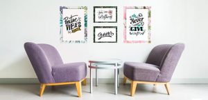 Marcos de Ikea decorados con vinilos deocrativos de Teleadhesivo