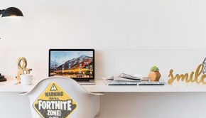 Silla de ikea personalizada con un vinilos decorativo de Fortnite de Teleadhesivo