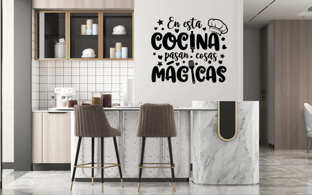 frases motivadoras cocina de vinilo