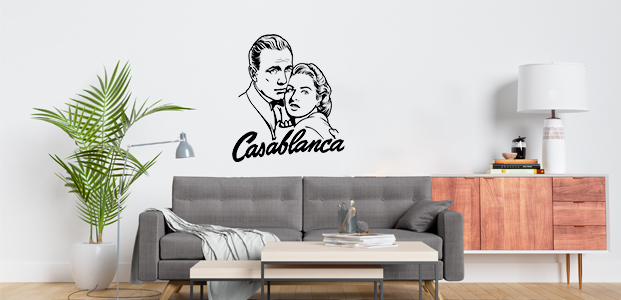 Vinilo decorativo de la película Casablanca.