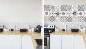 Fotomural de azulejos para decorar la pared de tu cocina.