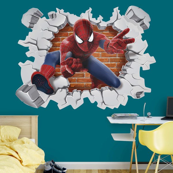 vinilos-decorativos-agujero-de-pared-spiderman