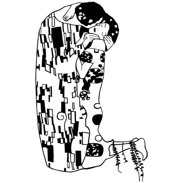 Vinilos Decorativos: El beso (Gustav Klimt)