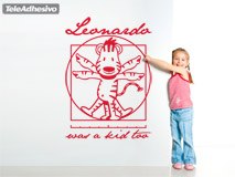 Vinilos Infantiles: Tigre de Vitruvio, Leonardo Da Vinci 2