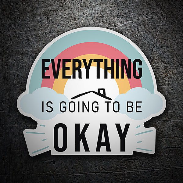 Vinilos Decorativos: Adhesivo Arcoíris Everything is going to be okay