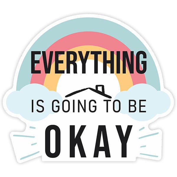 Vinilos Decorativos: Adhesivo Arcoíris Everything is going to be okay