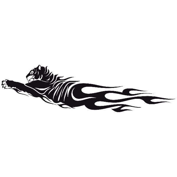 Pegatinas: Flaming Tigre