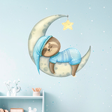 Vinilos Infantiles: Perezoso Duerme sobre la Luna 4