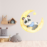 Vinilos Infantiles: Oso Panda Duerme sobre la Luna 5