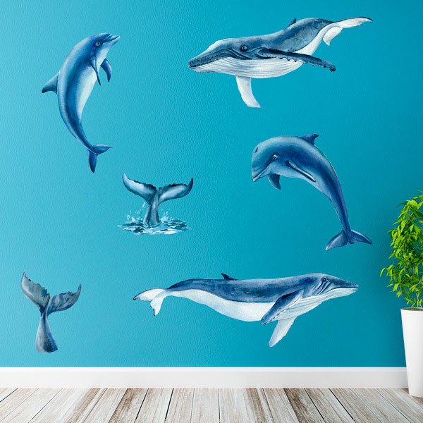 Vinilos Infantiles: Ballenas y Delfines 1